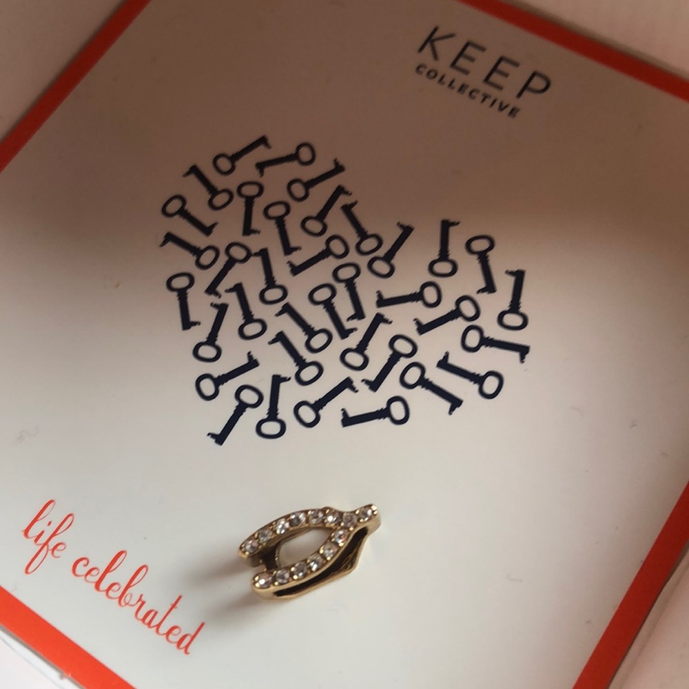 KEEP Collective good pave wishbone charm